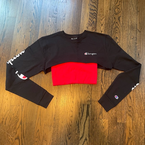 Black Champion shrug (can go with red Champion tube top), size M. - Picture 2 of 2